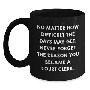 Court Clerk Inspirational Mugs Gifts from Men for Christmas Unique Ideas for Women Coworkers Family Friends - Main