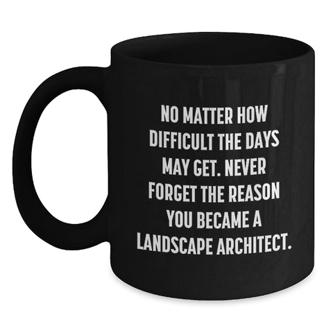 Image of Christmas Unique Gifts for Landscape Architects, Funny Inspirational Quote Black Coffee Mug, Gift from Friends, Family, or Coworkers - Main
