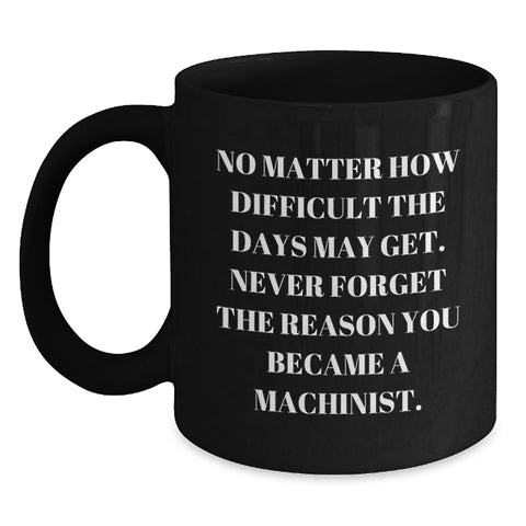 Image of Inspirational Machinist Gifts from Friends for Machinist, Funny Quotes on Black Coffee Mug, Christmas Unique Gifts for Men - Main