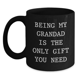 Funny Grandad Gifts from Men to Grandad, Black Coffee Mugs for Grandad, Christmas Unique Gifts - Main