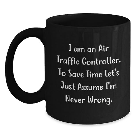 Image of Funny Air Traffic Controller Gifts for Men - Unique Black Coffee Mug from Friend or Family - Mother's Day Unique Gift Ideas - Main
