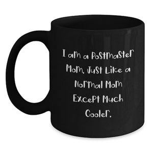 Unique Gifts for Postmaster Mom - Funny Black Coffee Mug for Birthday from Family and Friends - Main