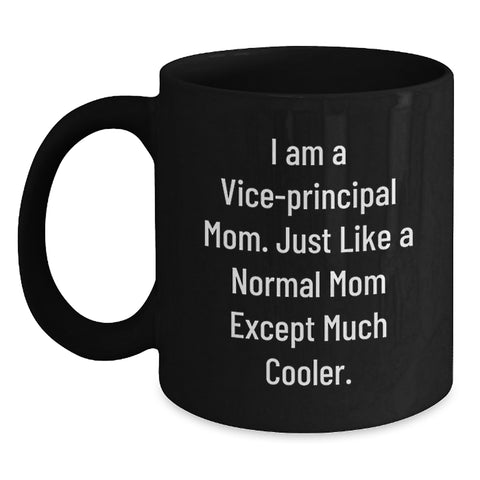 Image of Funny Vice-principal Mom Gifts for Men - Vice-principal Dad Black Coffee Mug - Gift from Family for Vice-principal on Father's Day - Main