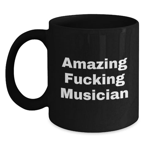 Image of Funny Musician Gifts for Him, Musician Black Coffee Mug, 11oz or 15oz, Gifts from Family to Musician for Graduation Unique - Main