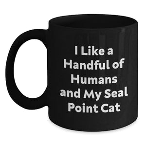 Gifts from Family for Seal Point Cat Lovers Funny Black Coffee Mug 11oz or 15oz Graduation Unique Gifts - Main
