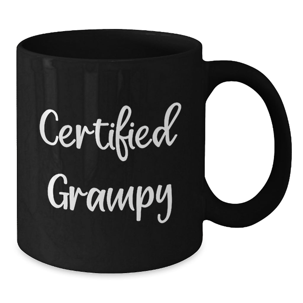 Funny Grampy Gifts, Black Coffee Mug for Birthday, 'Certified Grampy' Quote, Gifts from Men, Women, Friends, Coworkers, Family - Additional