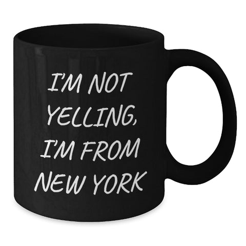 Image of Funny New York Black Coffee Mugs Gifts for Men Women Friends Family from NYC - Additional