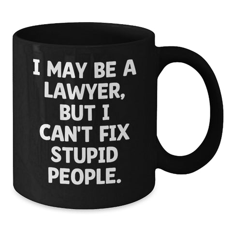 Image of Funny Lawyer Gifts, I May Be A Lawyer, But I Can't Fix Stupid People., Birthday Unique Gifts from Friends to Lawyer - Additional