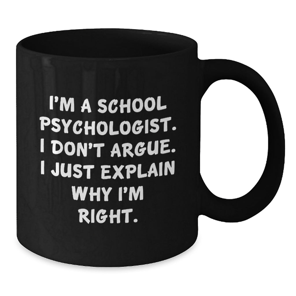 Gifts from Family for School Psychologist Christmas Unique Mugs - Funny Black Coffee Mug for School Psychologist, School Psychologist Gifts - Additional