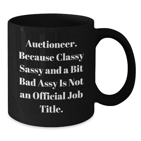 Image of Auctioneer Gifts, Funny Black Coffee Mug, Graduation Unique Gifts from Friends to Auctioneer - Additional