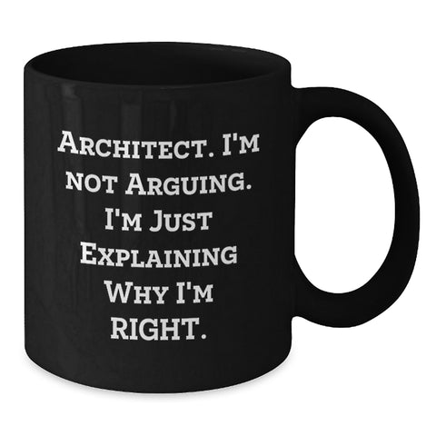 Image of Funny Architect Gifts for Men, Architect Humor Black Coffee Mug, Gifts from Friends to Architect on Christmas - Additional