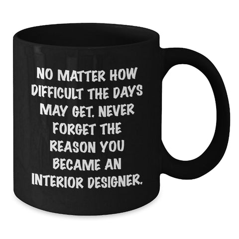 Image of Gifts from Men for Interior Designer Mothers Day Unique Gift Inspirational Black Coffee Mug - Additional