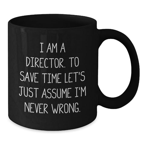 Image of Funny Gifts for Directors Valentine's Unique Black Coffee Mugs from Friends - Additional