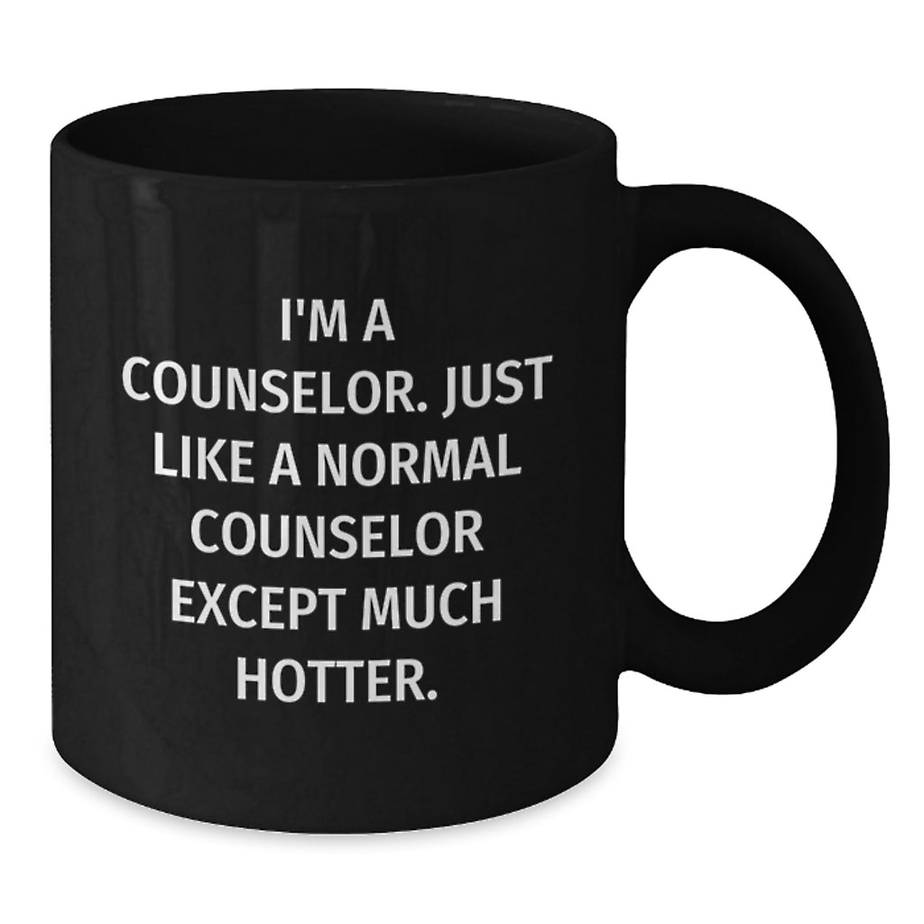 Funny Counselor Gifts for Men - Unique Black Coffee Mug from Friends - Additional