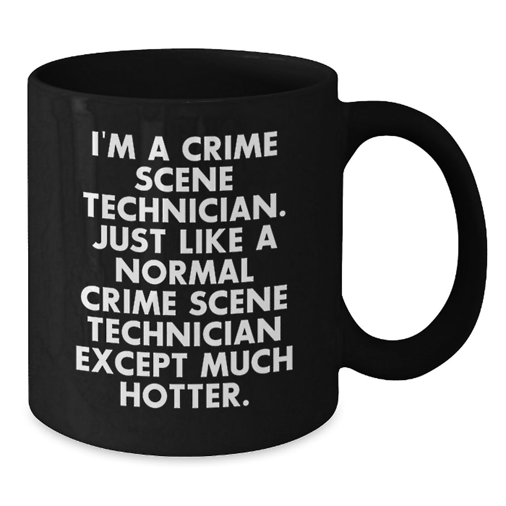 Fun Gifts for Crime Scene Technician, Black Coffee Mug, Christmas Unique Mugs from Friends, Family, Coworkers - Additional