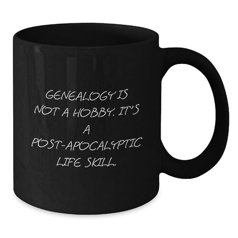 Image of Genealogy Gifts for Women, Funny Quotes on Black Coffee Mug, Mothers Day Unique Gifts from Kids, Family, Friends - Additional