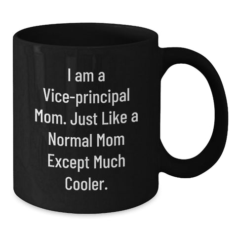 Image of Funny Vice-principal Mom Gifts for Men - Vice-principal Dad Black Coffee Mug - Gift from Family for Vice-principal on Father's Day - Additional