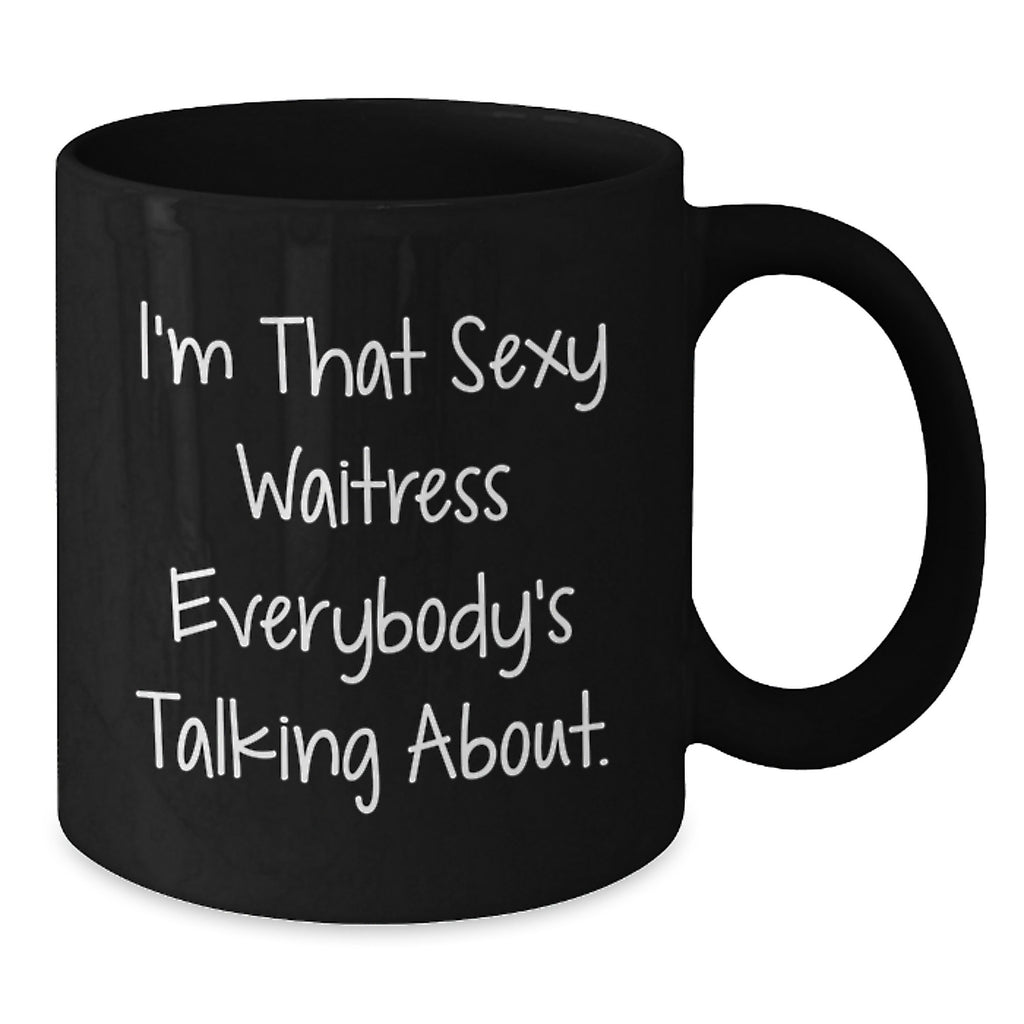 Funny Waitress Black Coffee Mugs Gifts from Friends to Gift for Waitress Graduation Unique Fun - Additional