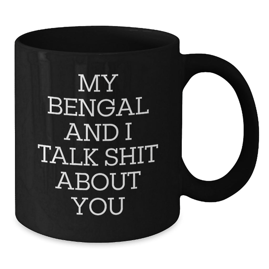 Bengal Cat Gifts for Men, Women, Friends, Coworkers, Family, Funny Black Coffee Mug from Bengal Cat Lovers - Additional