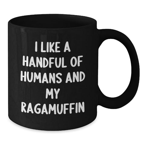 Image of Funny Ragamuffin Cat Lover Gifts from Men to Friends Unique Black Coffee Mugs for Graduation - Additional