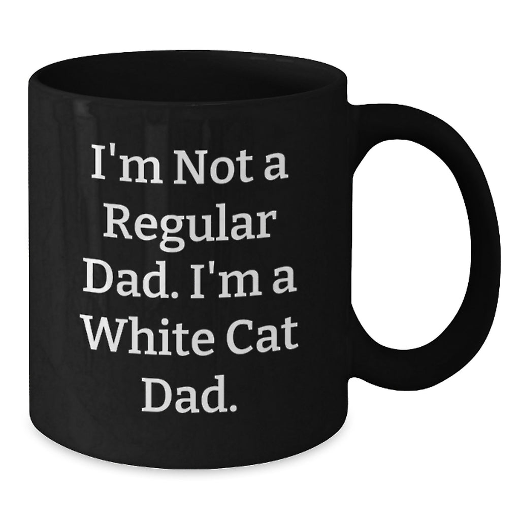 White Cat Dad Funny Gifts for Men from White Cat Lovers on Graduation Unique Gifts from Dad - Additional