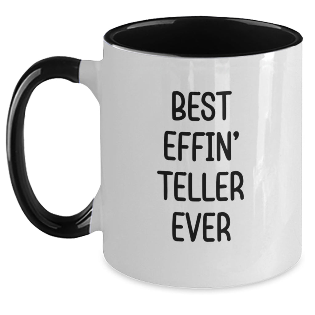 Funny Teller Two Tone Coffee Mugs Gifts from Friends for Christmas Unique Teller Lover - Main