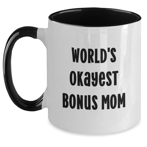 Image of Funny Bonus Mom Gifts from Men to World's Okayest Bonus Mom - Main