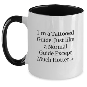 Funny Quote Guide Gifts from Men to Men for Graduation Unique Two Tone Coffee Mug - Main