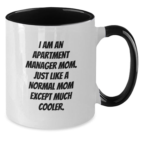 Image of Funny Apartment Manager Mom Gifts Two Tone Coffee Mugs - Gifts from Men - Gifts for Apartment Manager Mom - Unique Mother's Day - Additional