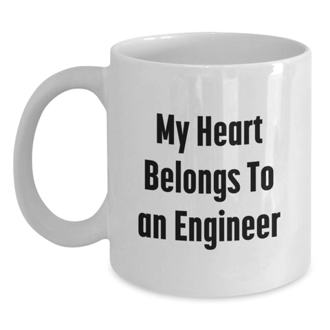 Image of Funny Engineer Gifts from Men, White Coffee Mug for Friends, Valentine's Unique - Main