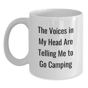 Camping Humor Gifts from Friends for Camping Men Funny White Coffee Mug, Birthday Unique Gifts for Camping Lovers - Main