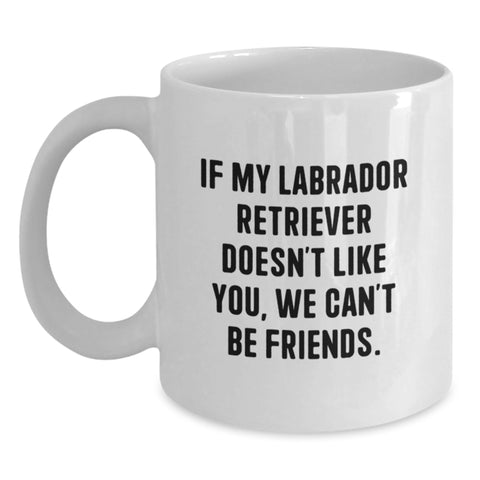 Image of Labrador Retriever Dog Funny Mugs Gifts from Friends for Birthday - 'If My Labrador Retriever Doesn't Like You, We Can't Be Friends.' - Main