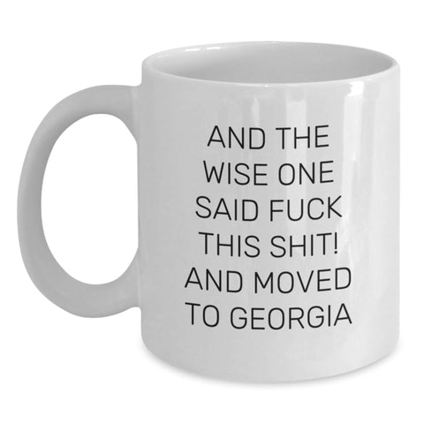 Image of Georgia Gifts for Friends Funny White Coffee Mugs, Gifts from Men to Georgia Women, Birthday Unique - Main