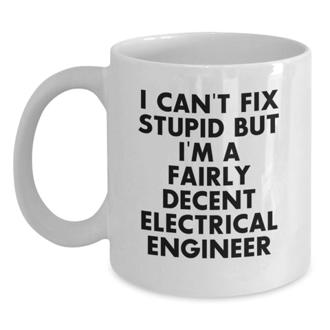 Image of Funny Electrical Engineer White Coffee Mugs for Valentine's Gifts from Men to Women Friends or Family Members - Main