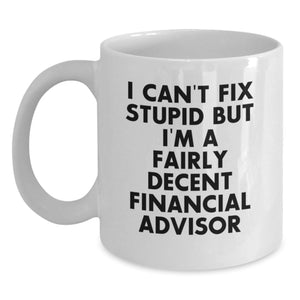 Funny Financial Advisor Gifts for Christmas Unique White Coffee Mugs Gifts from Men to Women Friends and Coworkers - Main