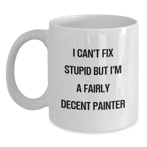 Image of Funny Painter Gifts for Men - White Coffee Mug Christmas Unique Finds - Gifts from Friends for Painter - Main