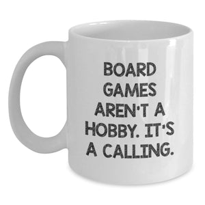 Funny Board Games Quote Gifts from Family for Men White Coffee Mug, Christmas Unique Presents - Main