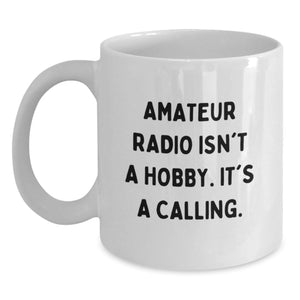 Amateur Radio Enthusiast Gifts from Friends - White Coffee Mug for Christmas Unique Presents - Main