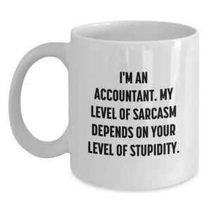 Funny Accountant Gifts from Friends - I'm An Accountant White Coffee Mug, Birthday Unique Gift Ideas, Cute Sarcasm Mug for Coworkers, Family, and Men, 11oz or 15oz Ceramic Mug - Main