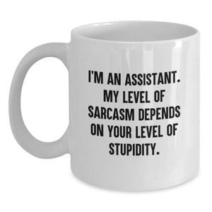 Funny Assistant Sarcasm Gifts from Friends for Assistants - White Coffee Mug, 11oz or 15oz, Birthday Unique Gifts - Main