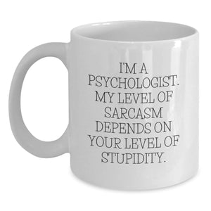 Gifts from Men and Women to Psychologists, Funny White Coffee Mugs, Christmas Unique Presents for Friends and Family - Main