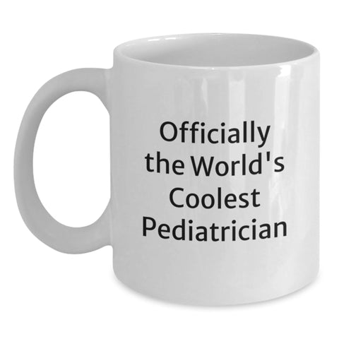 Image of Funny Gifts from Men to Gifts for Pediatrician, World's Coolest Quote, White Coffee Mug, Holiday Season - Main