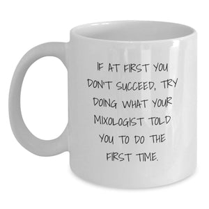 Funny Mixologist Gifts from Men to Women, White Coffee Mug for Valentine's Unique Gifts - Main