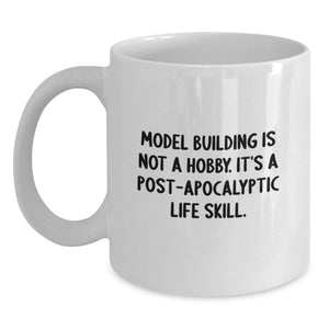Funny Gifts for Model Building Enthusiasts, 'Model Building Is Not A Hobby' White Coffee Mug for Him, Unique Birthday Unique Gifts from Friends and Family - Main