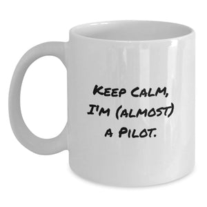 Pilot Gifts from Family for Graduation Unique Pilot Coffee Mug Funny Pilot Quotes White Ceramic Mug 11oz or 15oz - Main