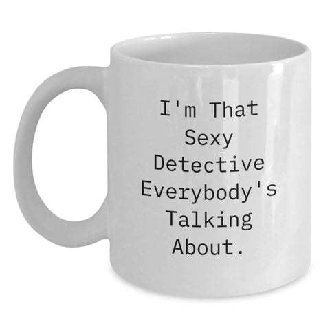 Image of Funny Detective White Coffee Mug Gifts from Family for Graduation Unique - Main