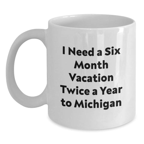 Image of Michigan White Coffee Mugs Gifts from Friends to Michigan Graduation Unique Gifts - Main