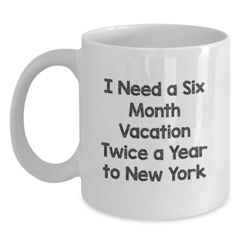 Image of New York City Inspiration Funny White Coffee Mugs Gifts for New York Lovers from Friends to Graduation Unique Unique Gifts - Main
