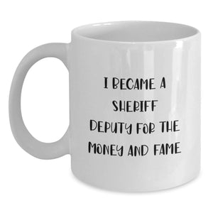 Funny Sheriff Deputy Christmas White Coffee Mug Gifts for Men from Family - Main