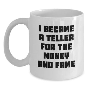 Funny Teller Coffee Mug Gifts for Men from Friends or Family, White 11oz or 15oz Ceramic - Main